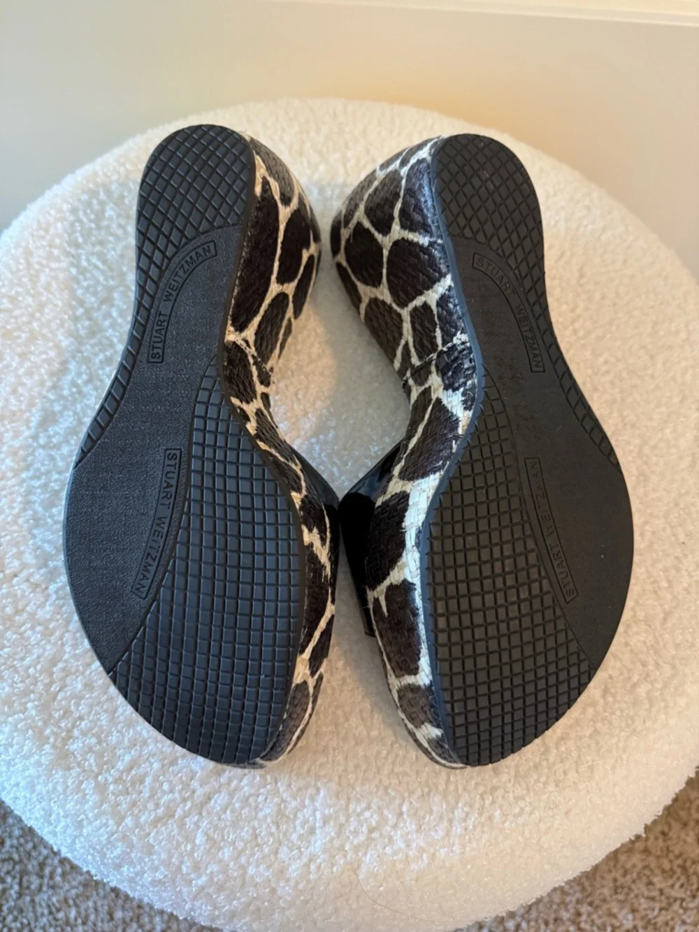 Stuart Weitzman Giraffe Print Platform Wedge- New - Picture 6 of 8